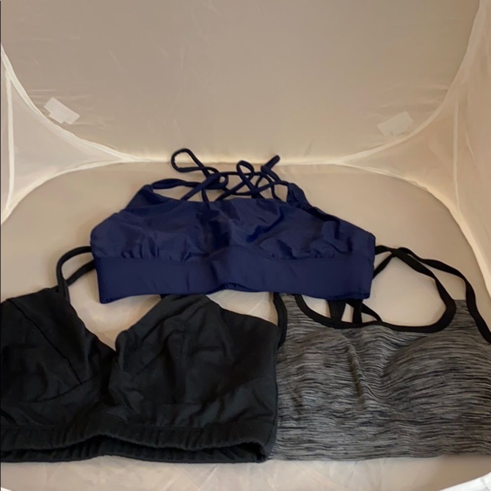 Navy, Black & Heathered Grey Sports Bra Bundle
